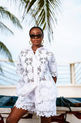 Lily Chord Lace Shorts set